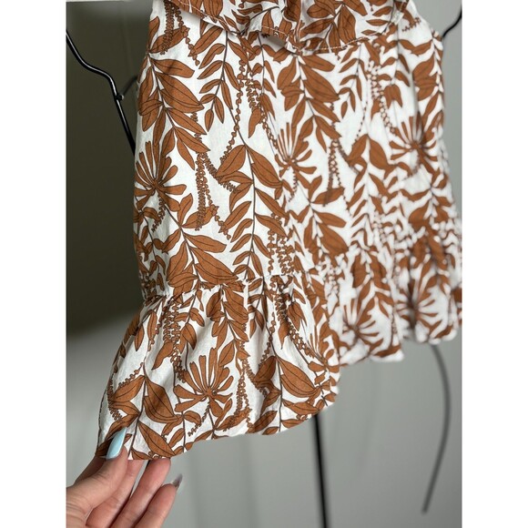 Janie & Jack Top Shorts Two Piece Matching Set Brown Floral Summer Tropical Sz 6 - Picture 4 of 11